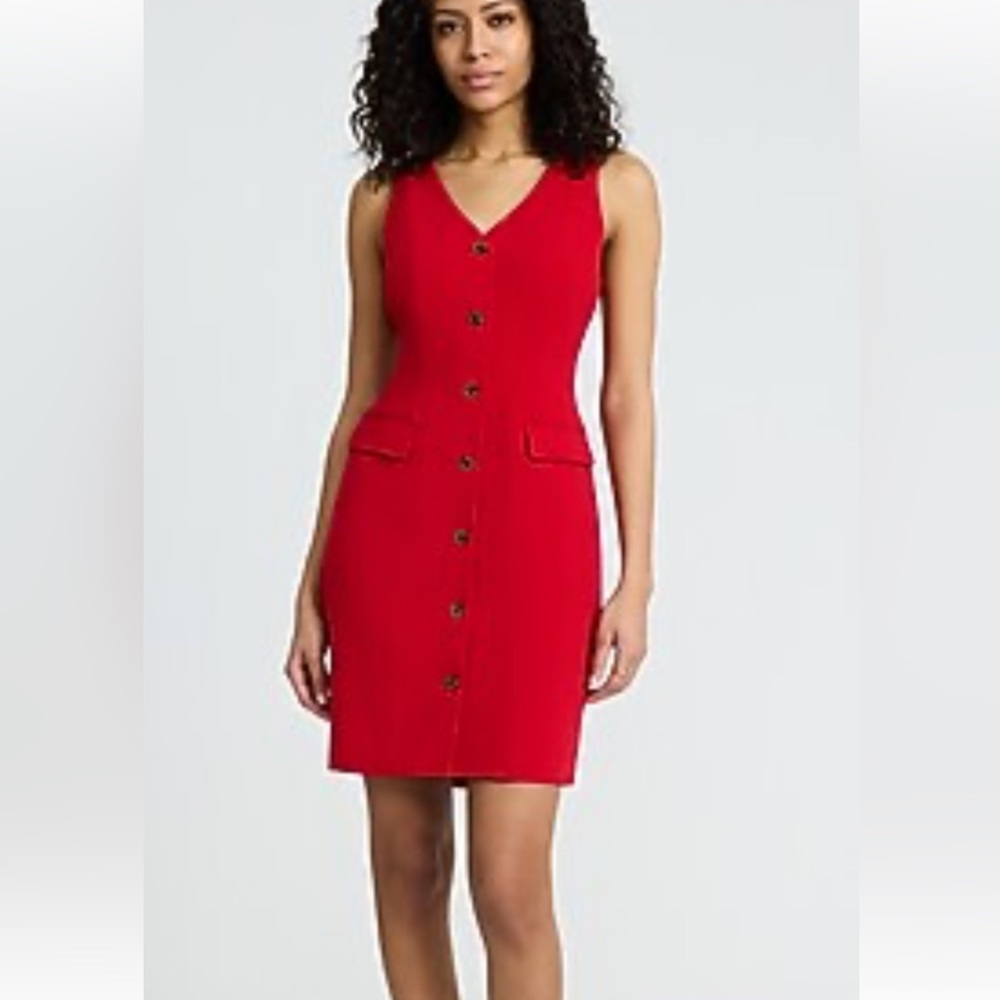 Express Vibrant Red Mini Dress Medium NWT